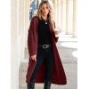 imageANRABESS Women Knit Long Cardigan Long Sleeve Open Front Lapel Oversized Sweater Coat 2025 Fall Duster Outerwear ClothesBurgundy