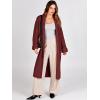 imageANRABESS Women Knit Long Cardigan Long Sleeve Open Front Lapel Oversized Sweater Coat 2025 Fall Duster Outerwear ClothesBurgundy