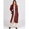 imageANRABESS Women Knit Long Cardigan Long Sleeve Open Front Lapel Oversized Sweater Coat 2025 Fall Duster Outerwear ClothesBurgundy