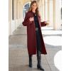 imageANRABESS Women Knit Long Cardigan Long Sleeve Open Front Lapel Oversized Sweater Coat 2025 Fall Duster Outerwear ClothesBurgundy