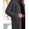 imageANRABESS Women Knit Long Cardigan Long Sleeve Open Front Lapel Oversized Sweater Coat 2025 Fall Duster Outerwear ClothesDark Grey