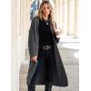 imageANRABESS Women Knit Long Cardigan Long Sleeve Open Front Lapel Oversized Sweater Coat 2025 Fall Duster Outerwear ClothesDark Grey