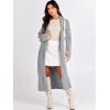 imageANRABESS Women Knit Long Cardigan Long Sleeve Open Front Lapel Oversized Sweater Coat 2025 Fall Duster Outerwear ClothesGrey