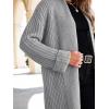 imageANRABESS Women Knit Long Cardigan Long Sleeve Open Front Lapel Oversized Sweater Coat 2025 Fall Duster Outerwear ClothesGrey