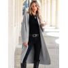 imageANRABESS Women Knit Long Cardigan Long Sleeve Open Front Lapel Oversized Sweater Coat 2025 Fall Duster Outerwear ClothesGrey