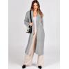 imageANRABESS Women Knit Long Cardigan Long Sleeve Open Front Lapel Oversized Sweater Coat 2025 Fall Duster Outerwear ClothesGrey