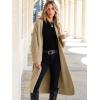 imageANRABESS Women Knit Long Cardigan Long Sleeve Open Front Lapel Oversized Sweater Coat 2025 Fall Duster Outerwear ClothesKhaki