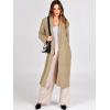 imageANRABESS Women Knit Long Cardigan Long Sleeve Open Front Lapel Oversized Sweater Coat 2025 Fall Duster Outerwear ClothesKhaki