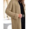 imageANRABESS Women Knit Long Cardigan Long Sleeve Open Front Lapel Oversized Sweater Coat 2025 Fall Duster Outerwear ClothesKhaki