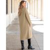 imageANRABESS Women Knit Long Cardigan Long Sleeve Open Front Lapel Oversized Sweater Coat 2025 Fall Duster Outerwear ClothesKhaki