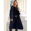 imageANRABESS Women Knit Long Cardigan Long Sleeve Open Front Lapel Oversized Sweater Coat 2025 Fall Duster Outerwear ClothesNavy Blue
