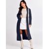 imageANRABESS Women Knit Long Cardigan Long Sleeve Open Front Lapel Oversized Sweater Coat 2025 Fall Duster Outerwear ClothesNavy Blue