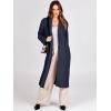 imageANRABESS Women Knit Long Cardigan Long Sleeve Open Front Lapel Oversized Sweater Coat 2025 Fall Duster Outerwear ClothesNavy Blue