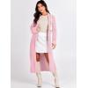 imageANRABESS Women Knit Long Cardigan Long Sleeve Open Front Lapel Oversized Sweater Coat 2025 Fall Duster Outerwear ClothesPink