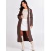 imageANRABESS Women Knit Long Cardigan Long Sleeve Open Front Lapel Oversized Sweater Coat 2025 Fall Duster Outerwear ClothesRed Brown
