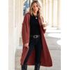 imageANRABESS Women Knit Long Cardigan Long Sleeve Open Front Lapel Oversized Sweater Coat 2025 Fall Duster Outerwear ClothesRust