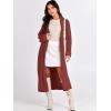 imageANRABESS Women Knit Long Cardigan Long Sleeve Open Front Lapel Oversized Sweater Coat 2025 Fall Duster Outerwear ClothesRust