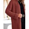 imageANRABESS Women Knit Long Cardigan Long Sleeve Open Front Lapel Oversized Sweater Coat 2025 Fall Duster Outerwear ClothesRust