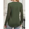 imageANRABESS Women Long Sleeve Shirts V Neck Pleated Tunic Top Business Dressy Casual Blouse 2025 Fall Fashion OutfitsArmy Green