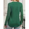 imageANRABESS Women Long Sleeve Shirts V Neck Pleated Tunic Top Business Dressy Casual Blouse 2025 Fall Fashion OutfitsGreen