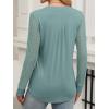 imageANRABESS Women Long Sleeve Shirts V Neck Pleated Tunic Top Business Dressy Casual Blouse 2025 Fall Fashion OutfitsLake Green