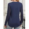 imageANRABESS Women Long Sleeve Shirts V Neck Pleated Tunic Top Business Dressy Casual Blouse 2025 Fall Fashion OutfitsNavy Blue
