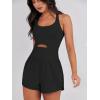 imageANRABESS Women Rompers Running Exercise Workout Set One Piece Jumpsuits Gym Yoga Outfits 2025 Summer Active Wear ClothesBlack