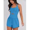 imageANRABESS Women Rompers Running Exercise Workout Set One Piece Jumpsuits Gym Yoga Outfits 2025 Summer Active Wear ClothesBlue