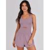 imageANRABESS Women Rompers Running Exercise Workout Set One Piece Jumpsuits Gym Yoga Outfits 2025 Summer Active Wear ClothesGrey Purple