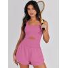 imageANRABESS Women Rompers Running Exercise Workout Set One Piece Jumpsuits Gym Yoga Outfits 2025 Summer Active Wear ClothesHot Pink