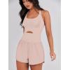 imageANRABESS Women Rompers Running Exercise Workout Set One Piece Jumpsuits Gym Yoga Outfits 2025 Summer Active Wear ClothesLight Pink