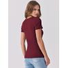 imageANRABESS Women Short Sleeve V Neck Ribbed Knit Fitted Shirts Basic Tees Tops 2025 Summer Casual TShirts Going Out OutfitsDeep Red