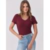 imageANRABESS Women Short Sleeve V Neck Ribbed Knit Fitted Shirts Basic Tees Tops 2025 Summer Casual TShirts Going Out OutfitsDeep Red
