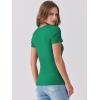 imageANRABESS Women Short Sleeve V Neck Ribbed Knit Fitted Shirts Basic Tees Tops 2025 Summer Casual TShirts Going Out OutfitsGreen