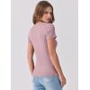 imageANRABESS Women Short Sleeve V Neck Ribbed Knit Fitted Shirts Basic Tees Tops 2025 Summer Casual TShirts Going Out OutfitsGrey Pink