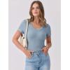 imageANRABESS Women Short Sleeve V Neck Ribbed Knit Fitted Shirts Basic Tees Tops 2025 Summer Casual TShirts Going Out OutfitsLight Blue