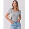 imageANRABESS Women Short Sleeve V Neck Ribbed Knit Fitted Shirts Basic Tees Tops 2025 Summer Casual TShirts Going Out OutfitsLight Gray