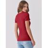imageANRABESS Women Short Sleeve V Neck Ribbed Knit Fitted Shirts Basic Tees Tops 2025 Summer Casual TShirts Going Out OutfitsRed