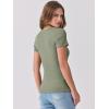 imageANRABESS Women Short Sleeve V Neck Ribbed Knit Fitted Shirts Basic Tees Tops 2025 Summer Casual TShirts Going Out OutfitsSage Green