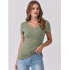 imageANRABESS Women Short Sleeve V Neck Ribbed Knit Fitted Shirts Basic Tees Tops 2025 Summer Casual TShirts Going Out OutfitsSage Green
