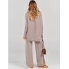 imageANRABESS Women Two Piece Outfits Oversized Turtleneck Knit Pullover Sweater Top Wide Leg Pants Lounge Set Sweatsuit 2025 FallCamel