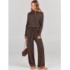 imageANRABESS Women Two Piece Outfits Oversized Turtleneck Knit Pullover Sweater Top Wide Leg Pants Lounge Set Sweatsuit 2025 FallChocola