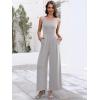 imageANRABESS Women V Neck Spaghetti Strap Wide Leg Dressy Jumpsuits 2025 Summer Casual One Piece Jumper Romper Outfits ampamp Pockets Grey Medium