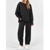 imageANRABESS Womens 2 Piece Outfits Sweatsuits Oversized Sweatshirts Barrel Pants Matching Lounge Sets 2025 Fall Travel ClothesBlack