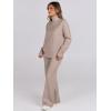 imageANRABESS Womens 2 Piece Outfits Turtleneck Matching Lounge Set Sweater Top Wide Leg Pants Fall Cozy Knit Sweatsuit LoungewearCamel