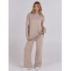 imageANRABESS Womens 2 Piece Outfits Turtleneck Matching Lounge Set Sweater Top Wide Leg Pants Fall Cozy Knit Sweatsuit LoungewearCamel
