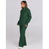 imageANRABESS Womens 2 Piece Outfits Turtleneck Matching Lounge Set Sweater Top Wide Leg Pants Fall Cozy Knit Sweatsuit LoungewearGreen