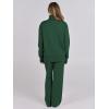 imageANRABESS Womens 2 Piece Outfits Turtleneck Matching Lounge Set Sweater Top Wide Leg Pants Fall Cozy Knit Sweatsuit LoungewearGreen
