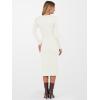 imageANRABESS Womens 2025 Fall Long Sleeve Midi Dress Ribbed Knit Bodycon Fitted Button Down Wedding Guest Slit Sweater DressesWhite