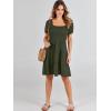 imageANRABESS Womens 2025 Summer Casual Dress Square Neck Puff Sleeve Boho Beach Vacation Short DressArmy Green